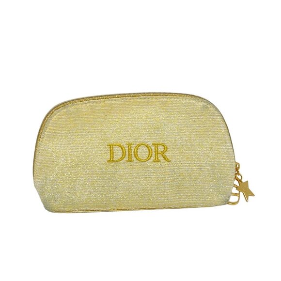 Dior Beauty - Gold White Chemical Fiber Pouch - Picture 1 of 7